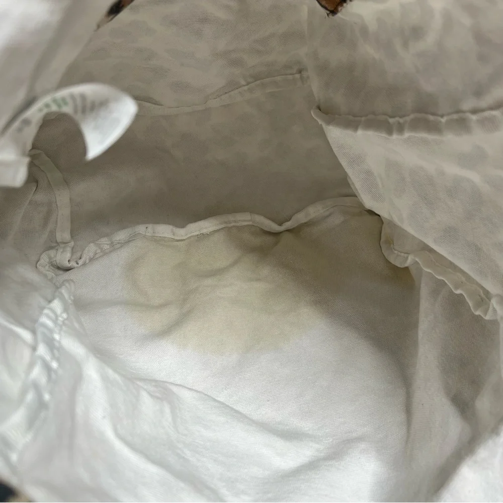 Aerie leopard print canvas tote bag